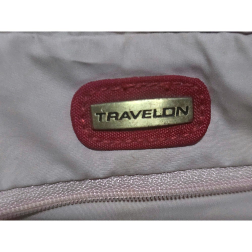 Travelon Anti-Theft Red Nylon Crossbody Hobo Bag Multiple Pockets Adjustable - Picture 8 of 11